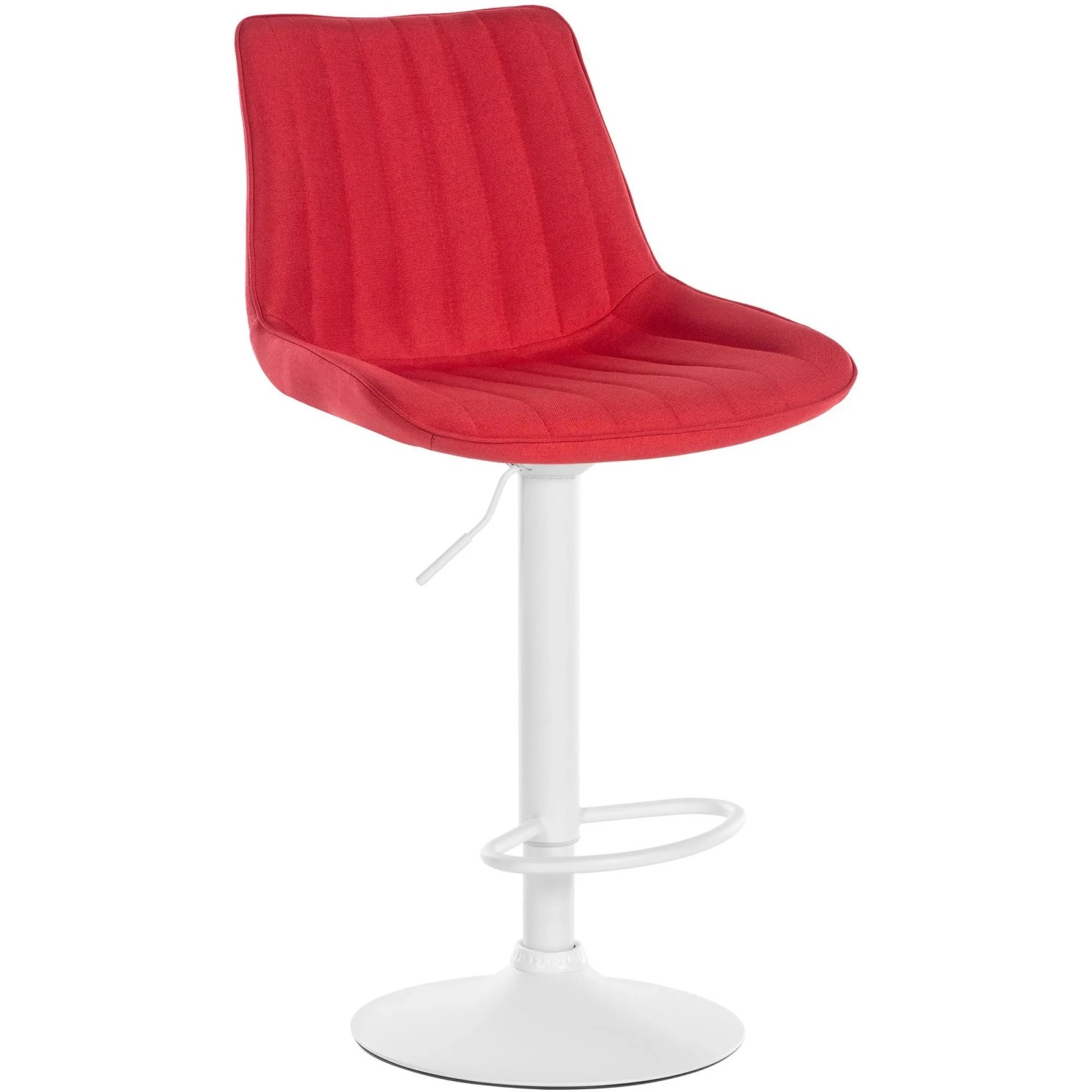 CLP Barhocker Toni Stoff Rot/Weiß