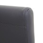 Detailaufnahme: Grauer MCW Esszimmerstuhl Littau mit hellen Beinen, Fokus auf Naht und Material.