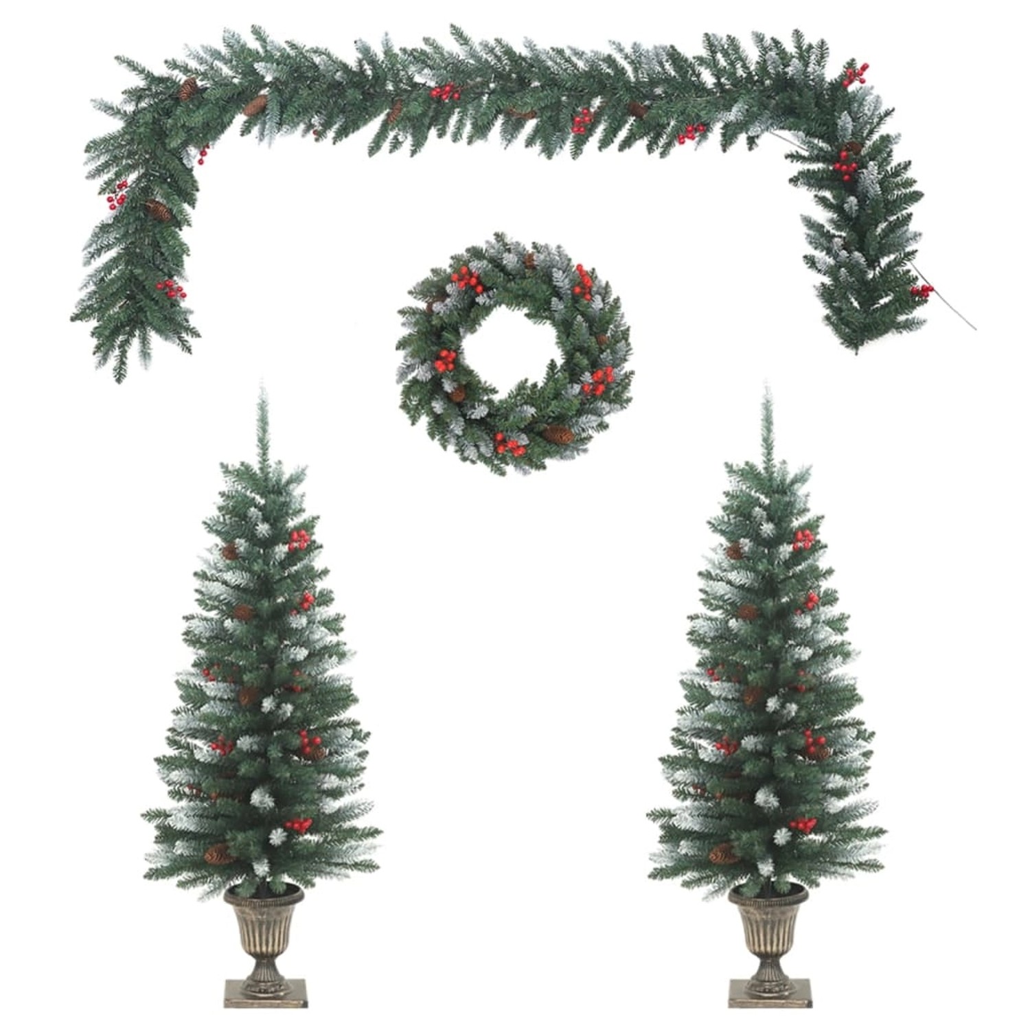Thumbnail - vidaXL 4-tlg. Türschmuck-Set für Weihnachten PVC