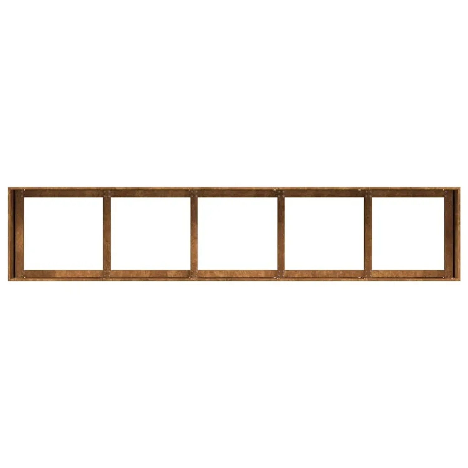 Langer, rostartiger vidaXL Pflanzkübel (200 cm) aus wetterfestem Stahl für Garten, Balkon oder Terrasse.