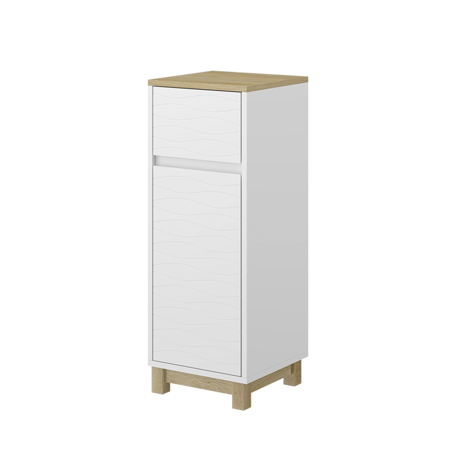 Thumbnail - Vicco Midischrank Livia Weiß 30 x 80 cm mit Schublade