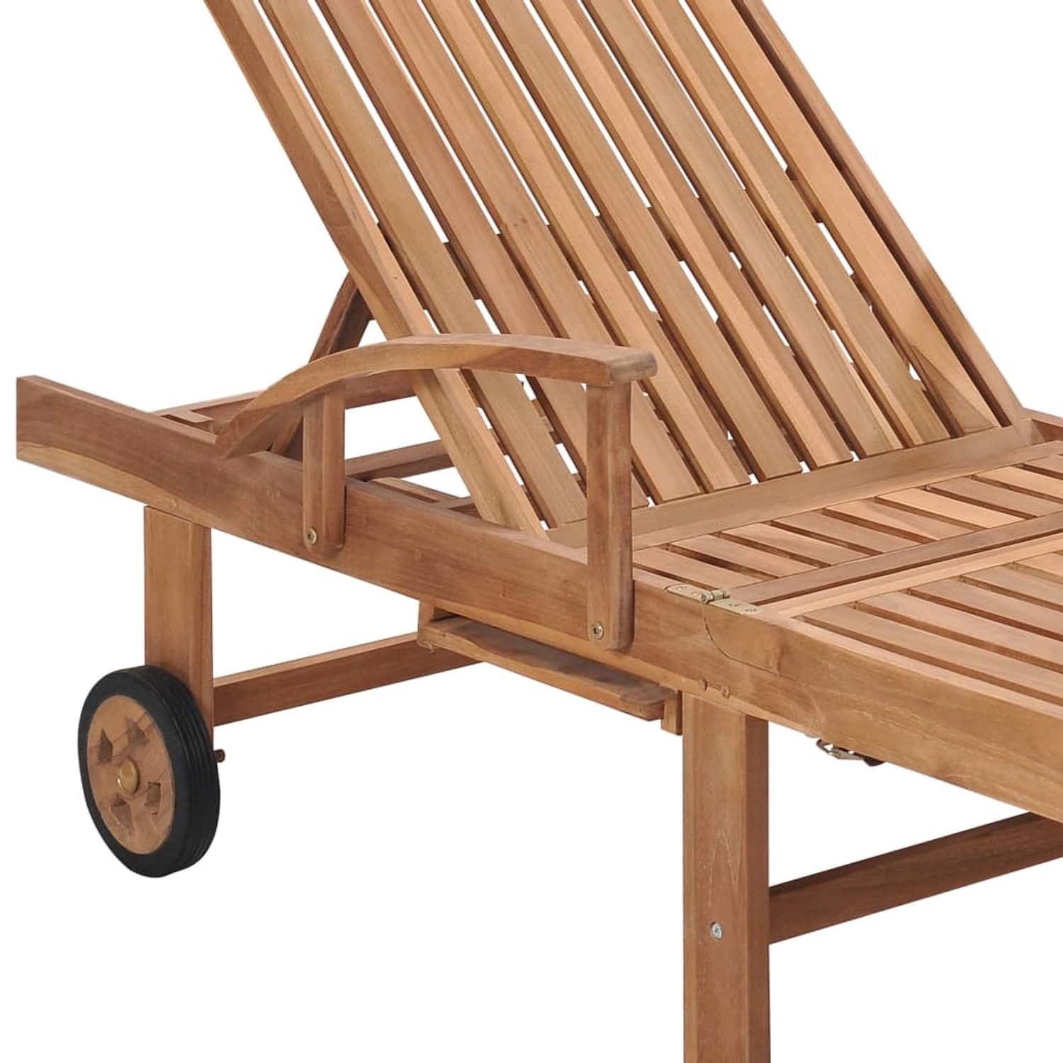 vidaXL Sonnenliegen 2 Stk. mit Auflagen Grau Massivholz Teak kaufen bei OBI