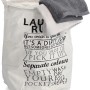 Beiger Wäschesammler Laundry Rules von Zeller Present, Ø 38 cm, mit Wäsche.