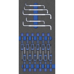 Matador Werkzeugmodul mit 17-teiligem Feinmechaniker-Schraubendreher-Satz in Werkzeug-Einlage.