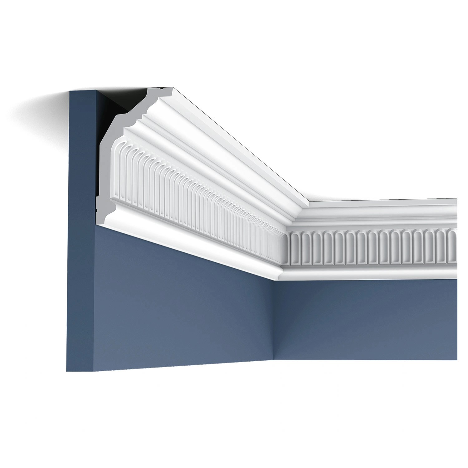ORAC DECOR C304 LUXXUS Eckleiste Dekorprofil Stuckprofil Stuckleiste Zierprofil 200 cm x 7,2 cm x 12,2 cm Weiß