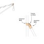 Gelenkstück Teil B, schwarz matt, für Stahlrohr (Ø 2,7 cm) im Möbelbau-Beispiel.