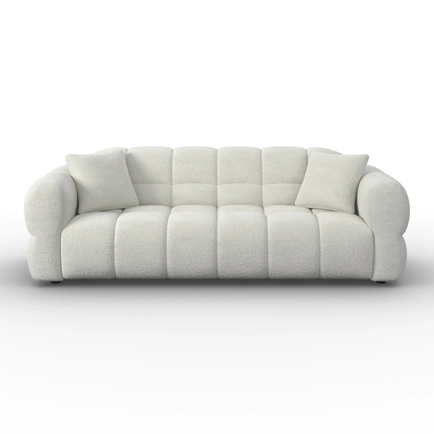 Bessagi Home Sofa Marie Chenille Cremeweiß