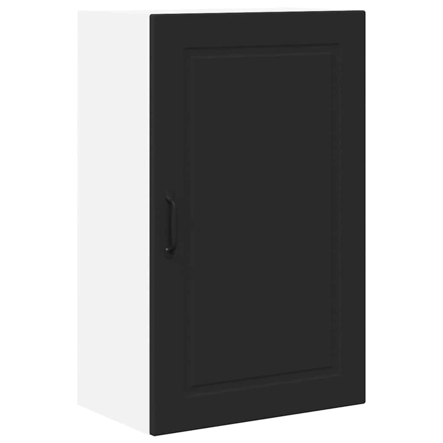 vidaXL Küchenwandschrank mit Tür Schwarz 50 x 31 x 80 cm Holzwerkstoff 8853 günstig online kaufen