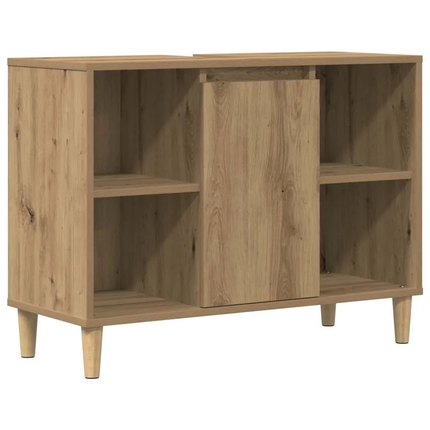 vidaXL Badschrank Braun Artisan-Eiche 80x33x60 cm Holzwerkstoff 857134