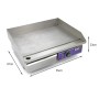 Monstershop Gastro Grillplatte 50cm aus Edelstahl mit Fettrinne und Thermostat.