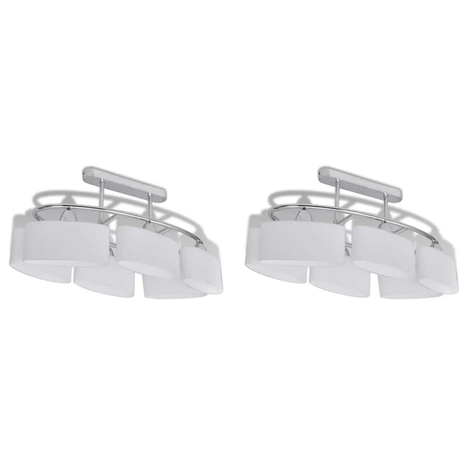 vidaXL Deckenlampe mit Ellipsenförmigen Glasschirmen 2 Stk E14 278760