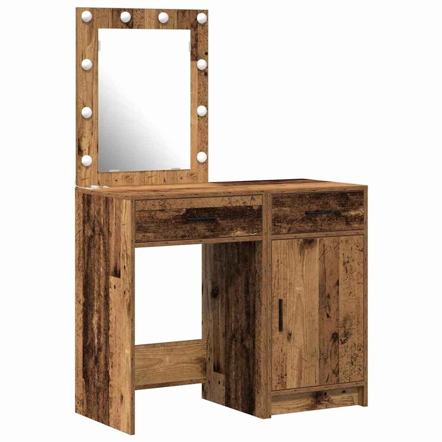 vidaXL Schminktisch mit Tür 2-Tlg Braun 50 x 41 x 135 cm Holzwerkstoff 3334 günstig online kaufen