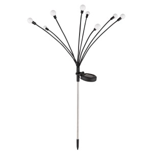 Globo Solarleuchte aus Edelstahl, beweglich, 70 cm, für den Außenbereich.