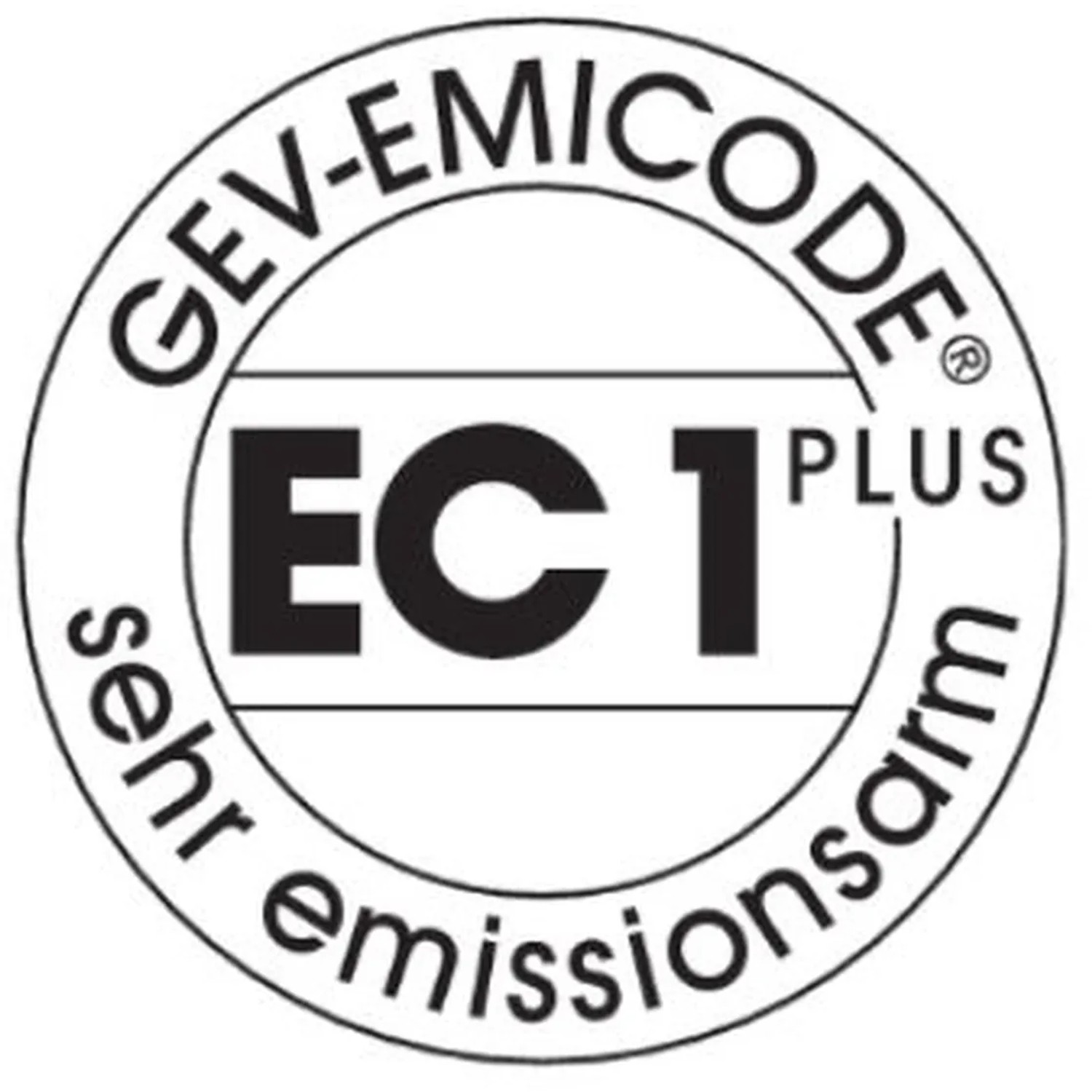 Emissionsarmes Siegel "GEV-EMICODE EC1 PLUS" für Uzin Klebstoff.