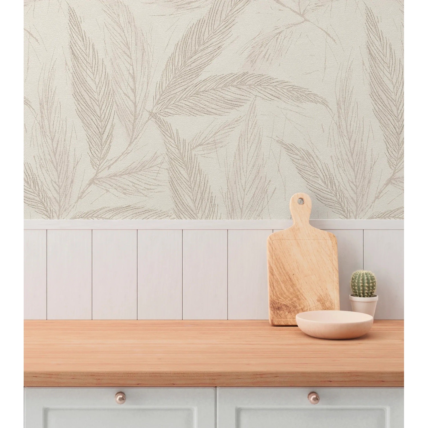 AS Creation Vliestapete Natur Blätter Beige-Weiß 10,05 m x 0,53 m FSC® kaufen bei OBI
