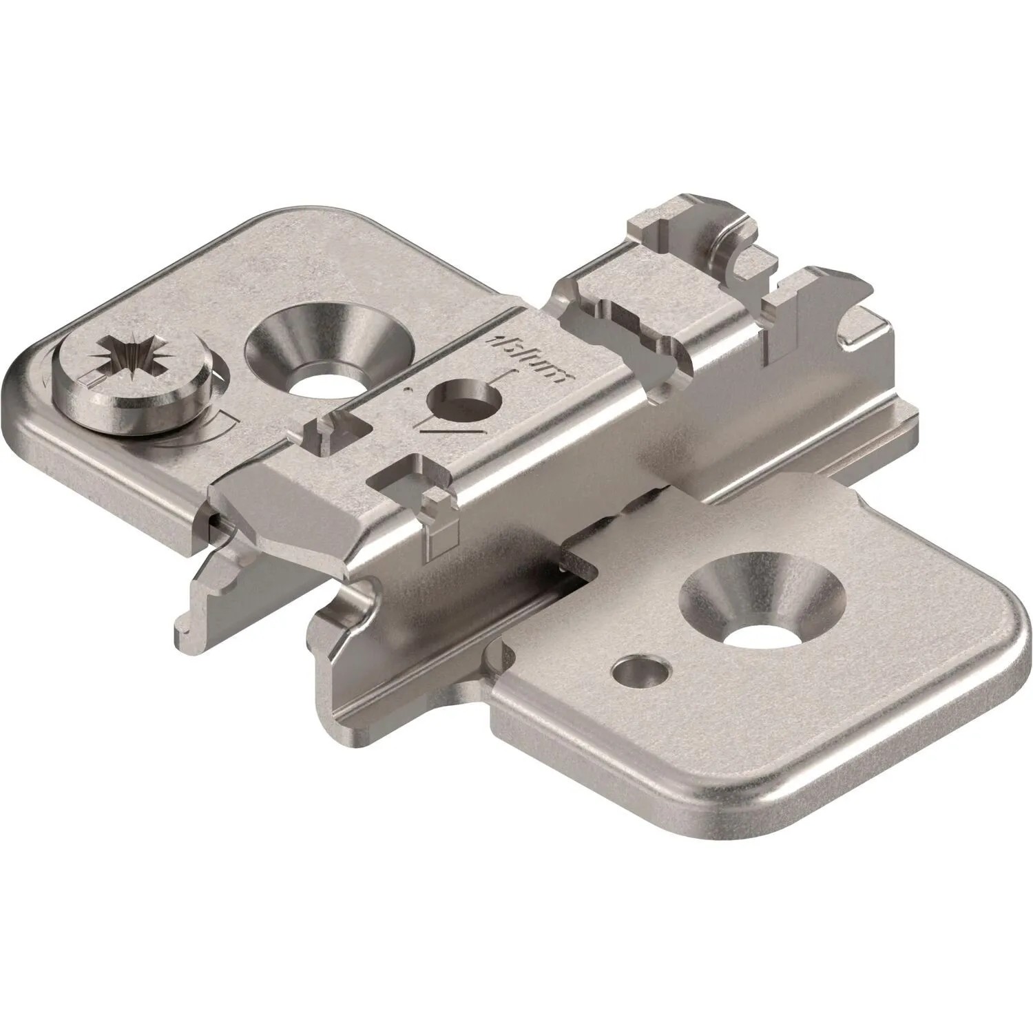Blum Exzenter-Kreuzmontageplatte Clip Stahl Schrauben Distanz 3 mm