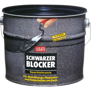 Eimer Bitumen Spachtelmasse Schwarzer Blocker 5 kg für Dachabdichtung und Reparatur.