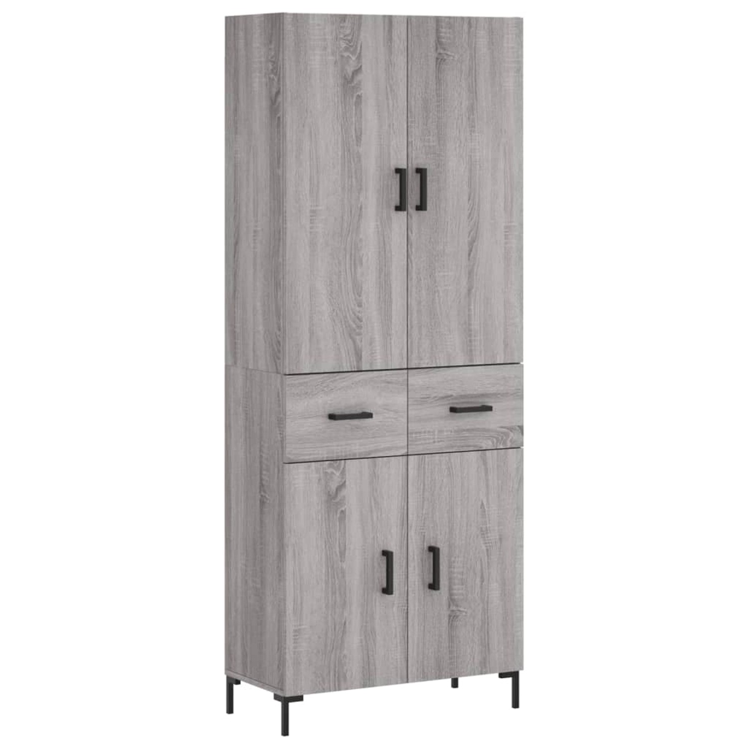 vidaXL Highboard Grau Sonoma 69,5x34x180 cm Holzwerkstoff 3198151 günstig online kaufen