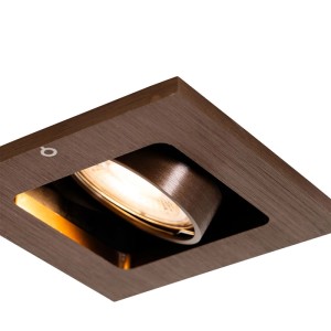 Moderner, verstellbarer QAZQA Einbaustrahler Qure in Dunkelbronze für Lampen & Leuchten.