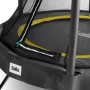 Detailansicht: Schwarzes Salta Comfort Trampolin (ø 153 cm) mit Sicherheitsnetz.