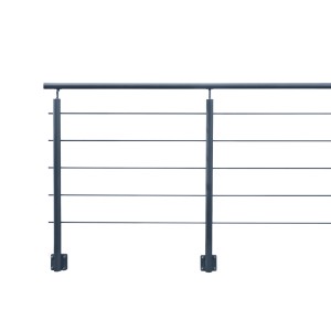 Kordo Geländerset, 2m, Alu Anthrazit, seitliche Befestigung. Treppengeländer für den Außenbereich.