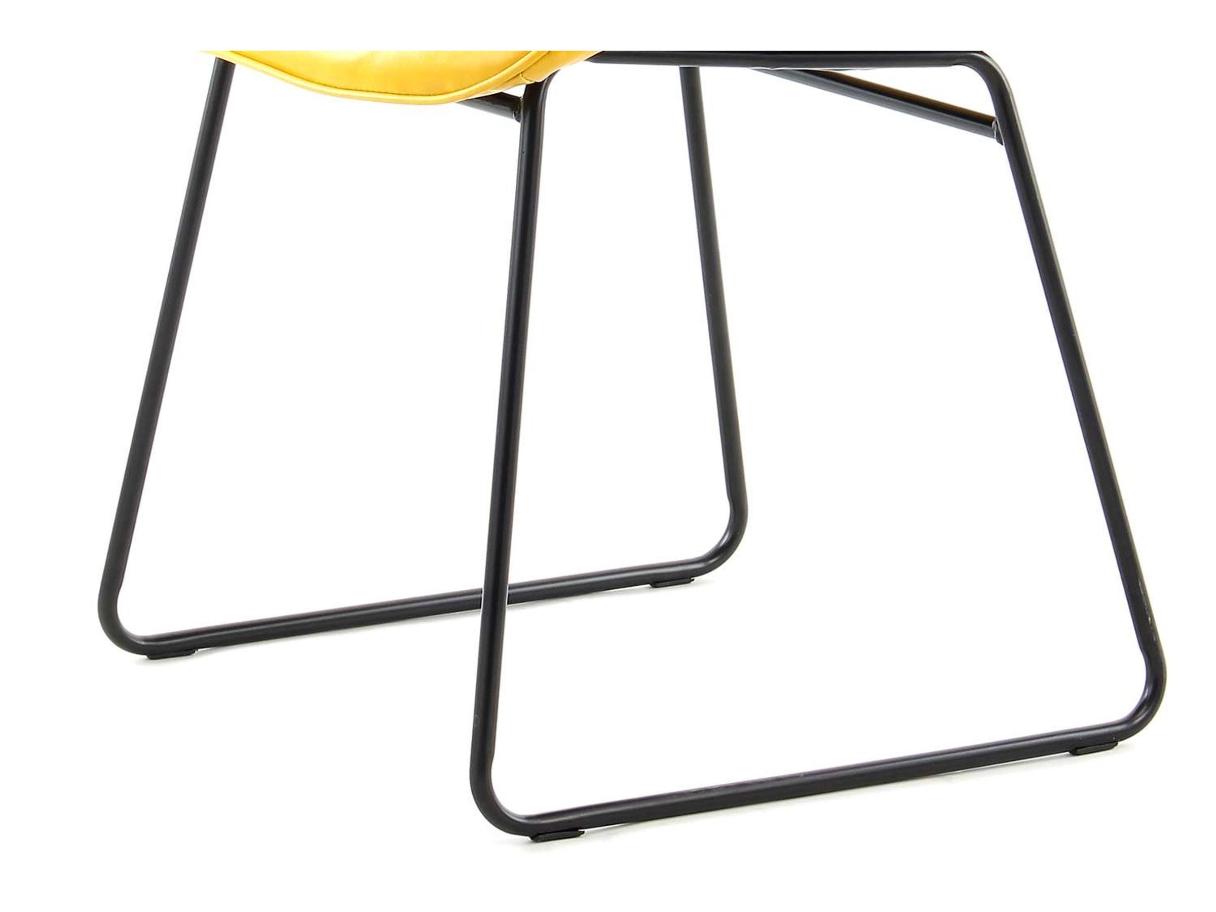 MeGusta Moderner Stuhl 2er-Set Gelb Polsterstuhl Esszimmerstuhl 
