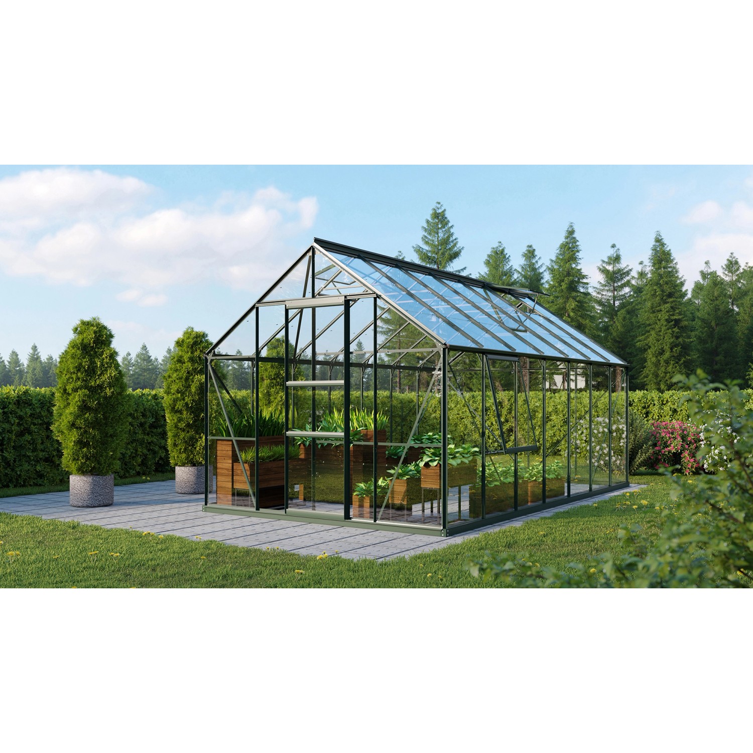 Vitavia Gewächshaus Meridian 1 11500 ESG 3mm Smaragd günstig online kaufen