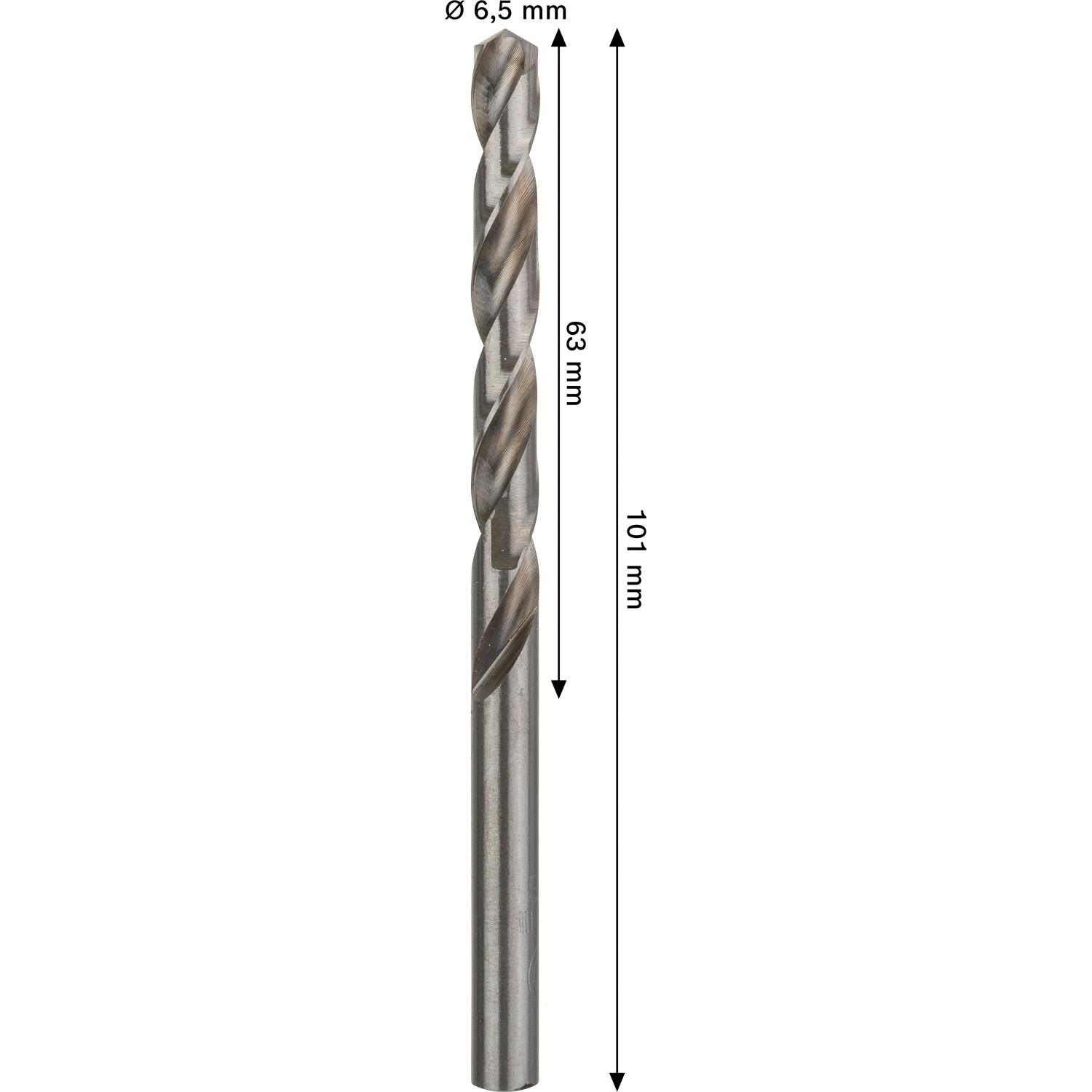 Bosch Spiralbohrer Pro Metal HSS-G, silberner Metallbohrer für präzise Bohrlöcher.