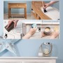 Anwendungsbeispiel: Möbel gestalten mit Rust-Oleum Kreidefarbe Graphit Matt. DIY-Projekt.