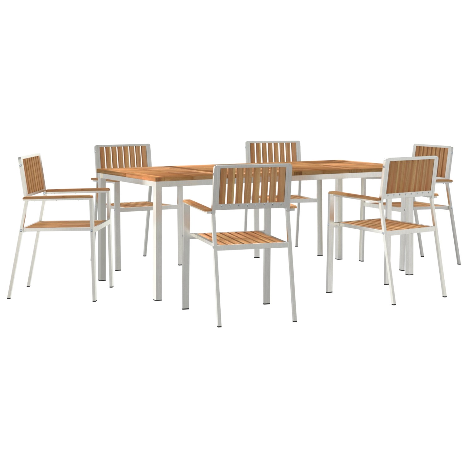 vidaXL 7-Teiliges Garten Essgruppe Massivholz Teak 3334803 günstig online kaufen