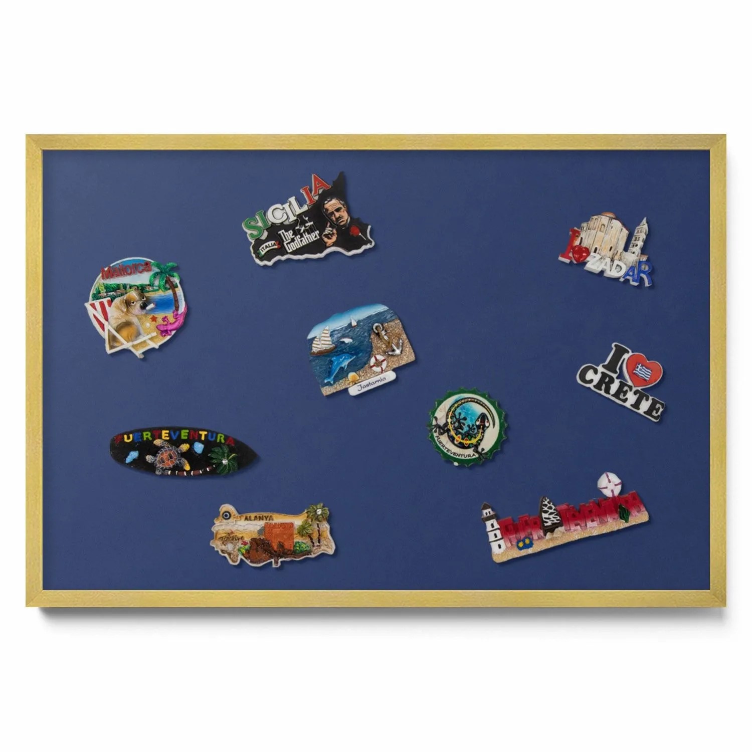 Tulup Magnettafel Magnetboard für Reisemagnete Farbe Marineblau 60x40 cm Me günstig online kaufen