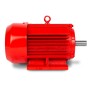 Roter EBERTH Elektromotor 400V, 5,5kW, 2900 U/min, für Zubehör Akkugeräte.