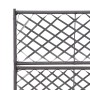 Detailansicht des schwarzen vidaXL Hochbeets mit Rankgitter aus Poly Rattan.