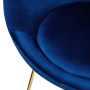 ML-Design Esszimmerstuhl mit Runder Rückenlehne Blau aus Samt_5