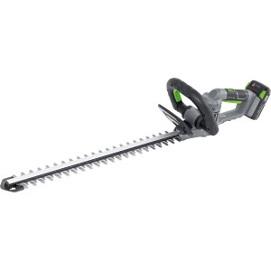 LUX Akku-Heckenschere A-HS-20/52-24 mit Akku und Ladegerät, ideal zum Trimmen von Hecken.