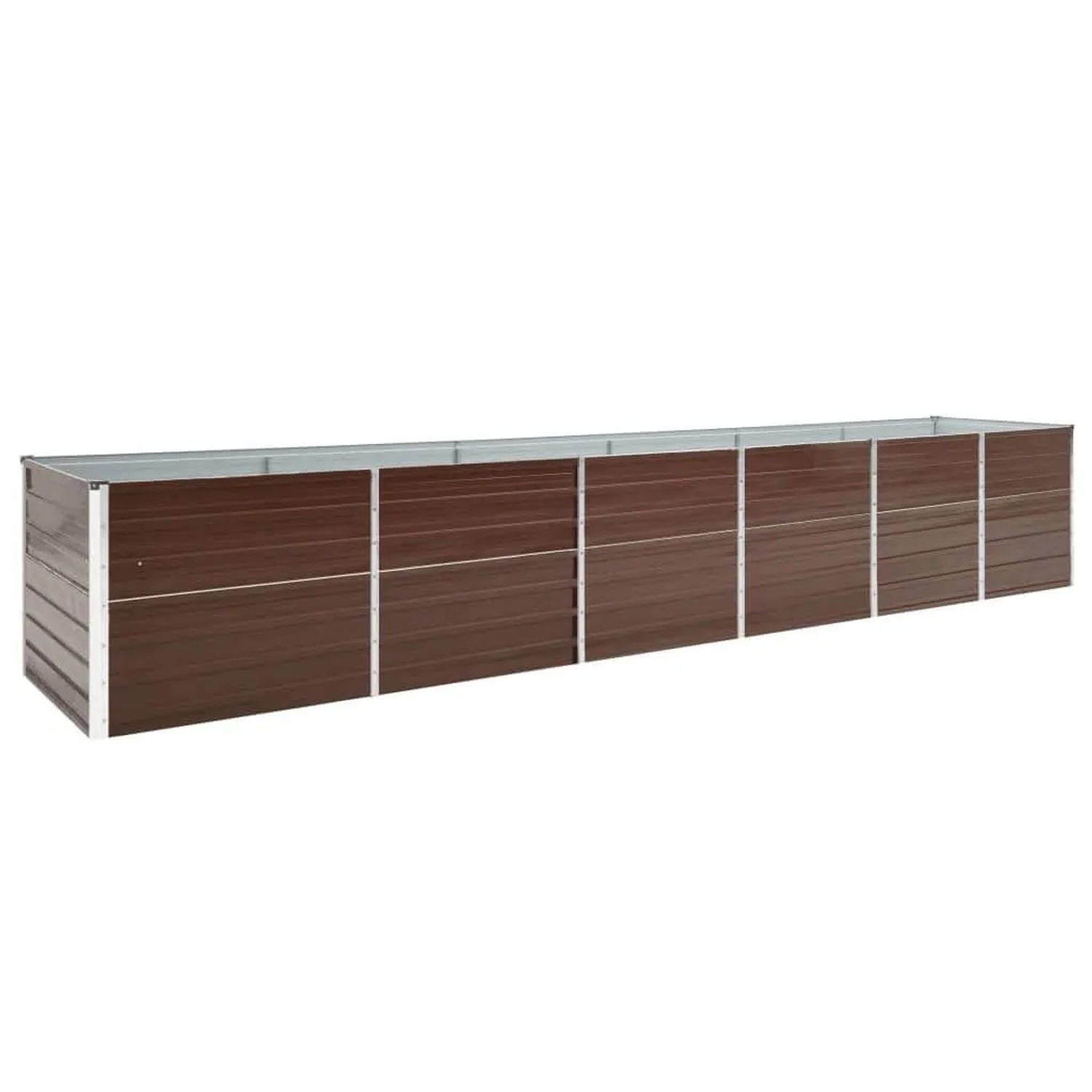 vidaXL Garten-Hochbeet Verzinkter Stahl 480x80x77 cm Braun 47070