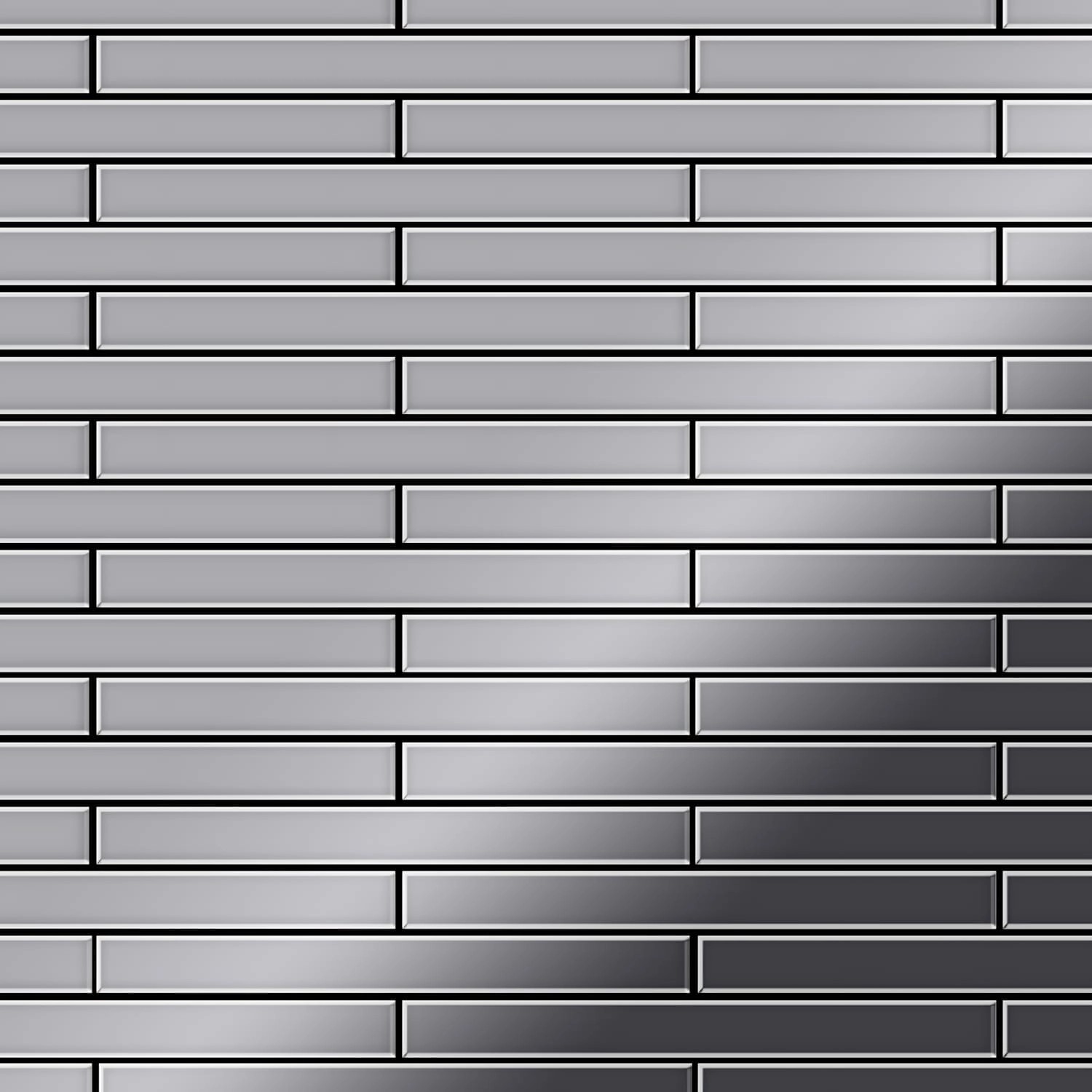 ALLOY Mosaik Fliese Massiv Metall Edelstahl Marine Hochglanz Grau 1,6mm Ave günstig online kaufen
