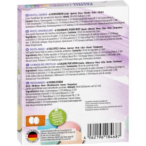 Brauns-Heitmann Pastell Zauber Eierfarben, 6 Farben (Gelb, Rosa, Türkis, Grün, Apricot, Flieder) für Ostereier.