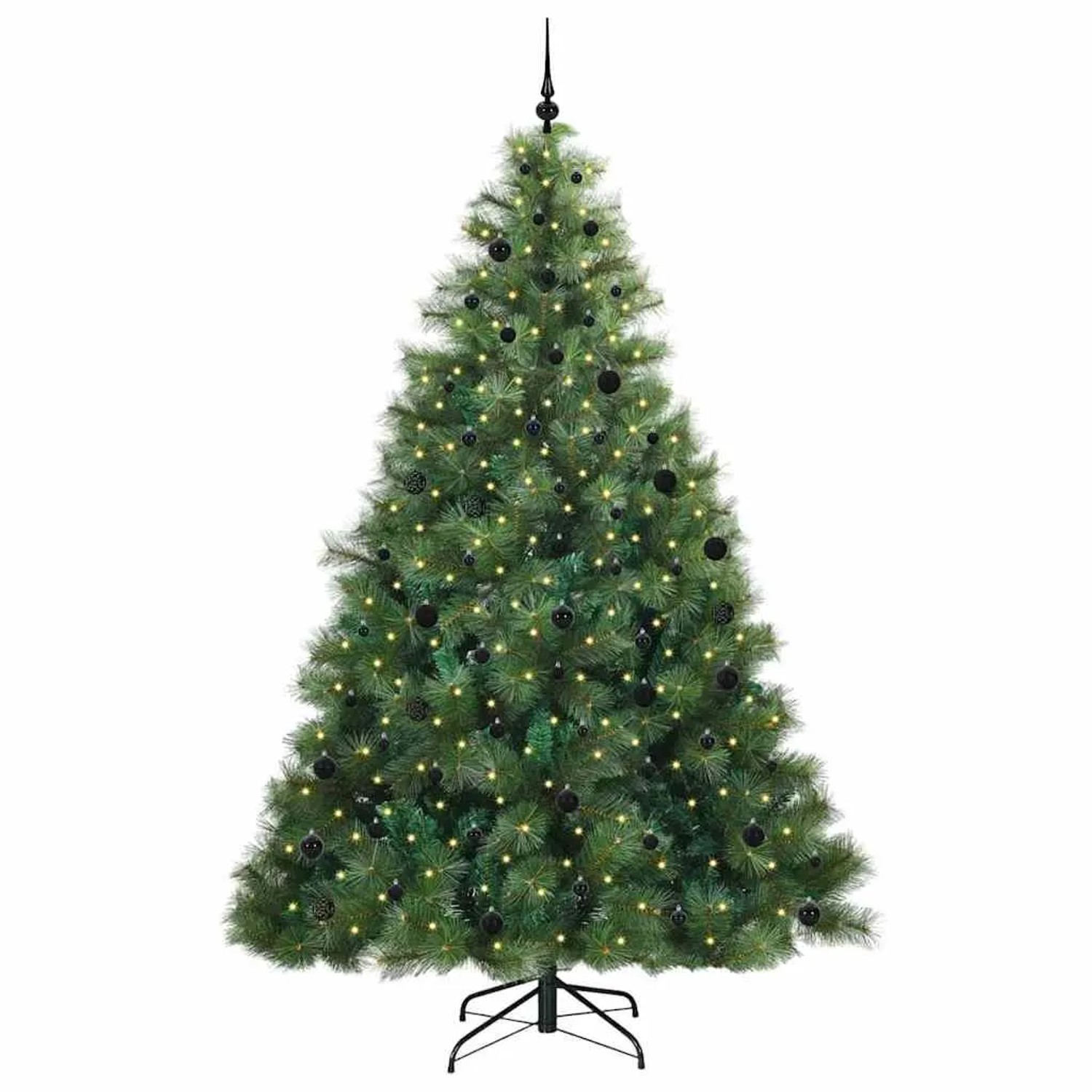 vidaXL Künstlicher Weihnachtsbaum mit 300 LEDs Grün 240 cm PE und PVC 3397810