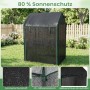 Costway Tomatengewächshaus mit Sonnenschutznetz, 129x80x173 cm, im Garten.