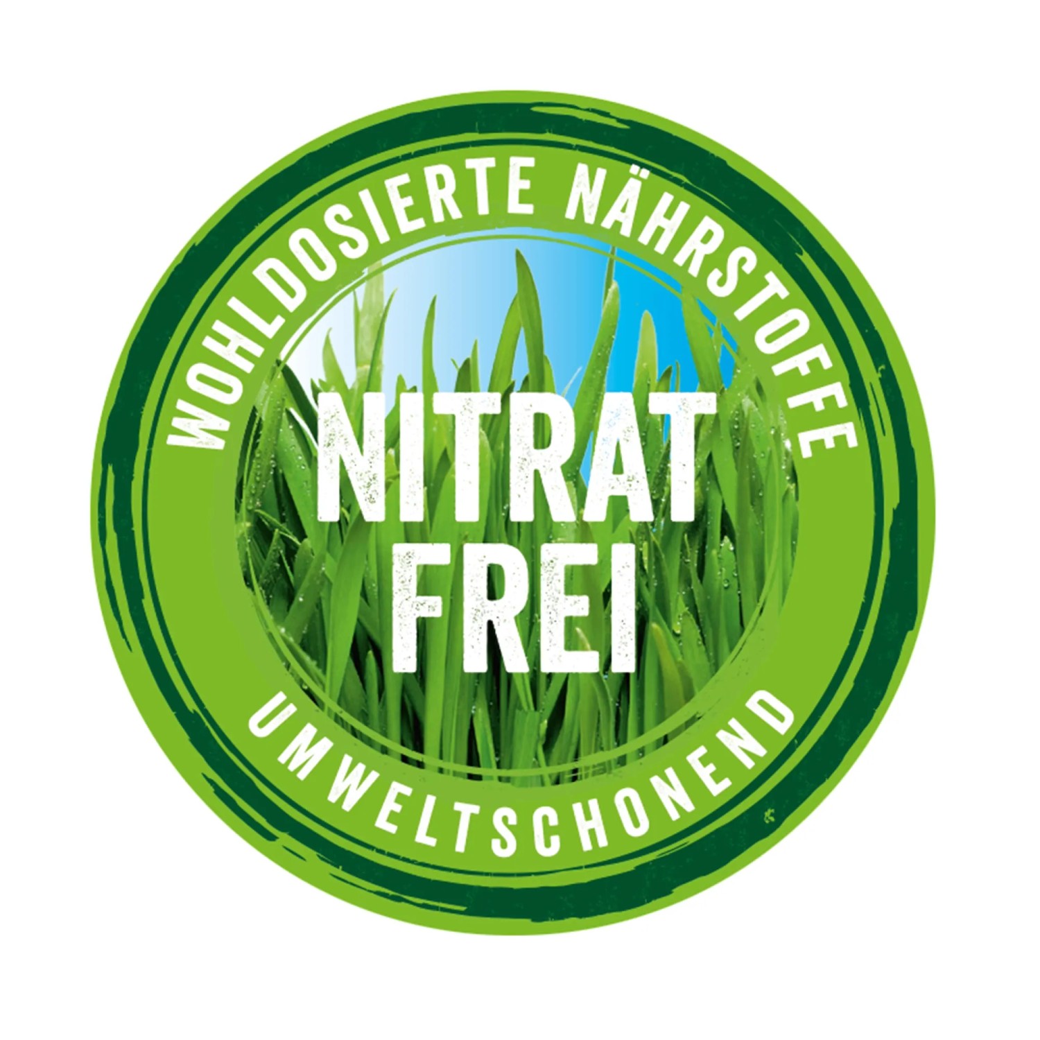 Symbolbild: Westland Rasendünger 'Nitrat Frei' für gesunden Rasen ohne Unkraut und Moos.