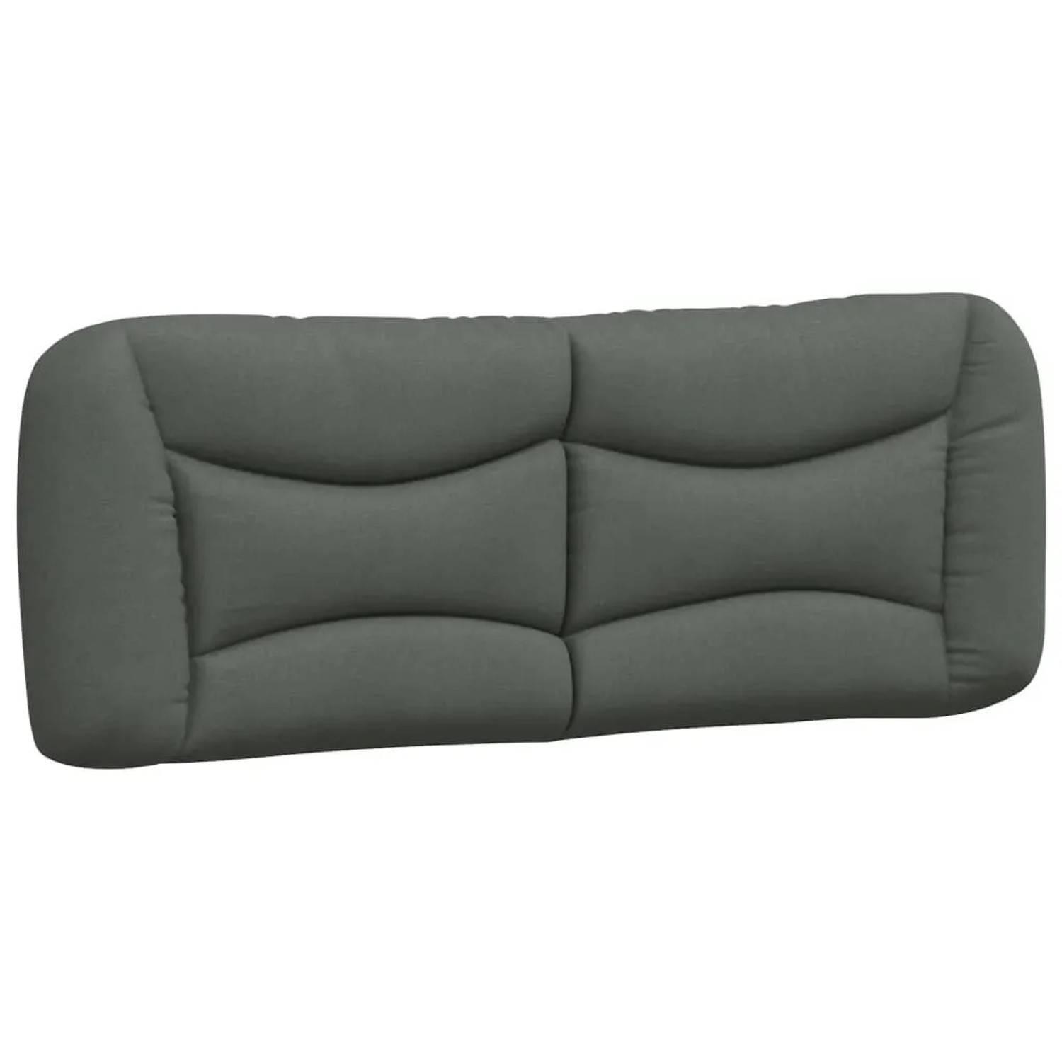 vidaXL Kopfteil-Kissen Hvar Dunkelgrau 120 cm Stoff 374562