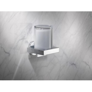 Keuco Edition 90 Lotionspender, verchromt mit mattiertem Glas, 180ml Füllmenge.