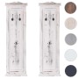 MCW Wandgarderobe H33 2er-Set, Weiß Shabby Look, mit je 3 Haken. Garderobenpaneele aus Holz.