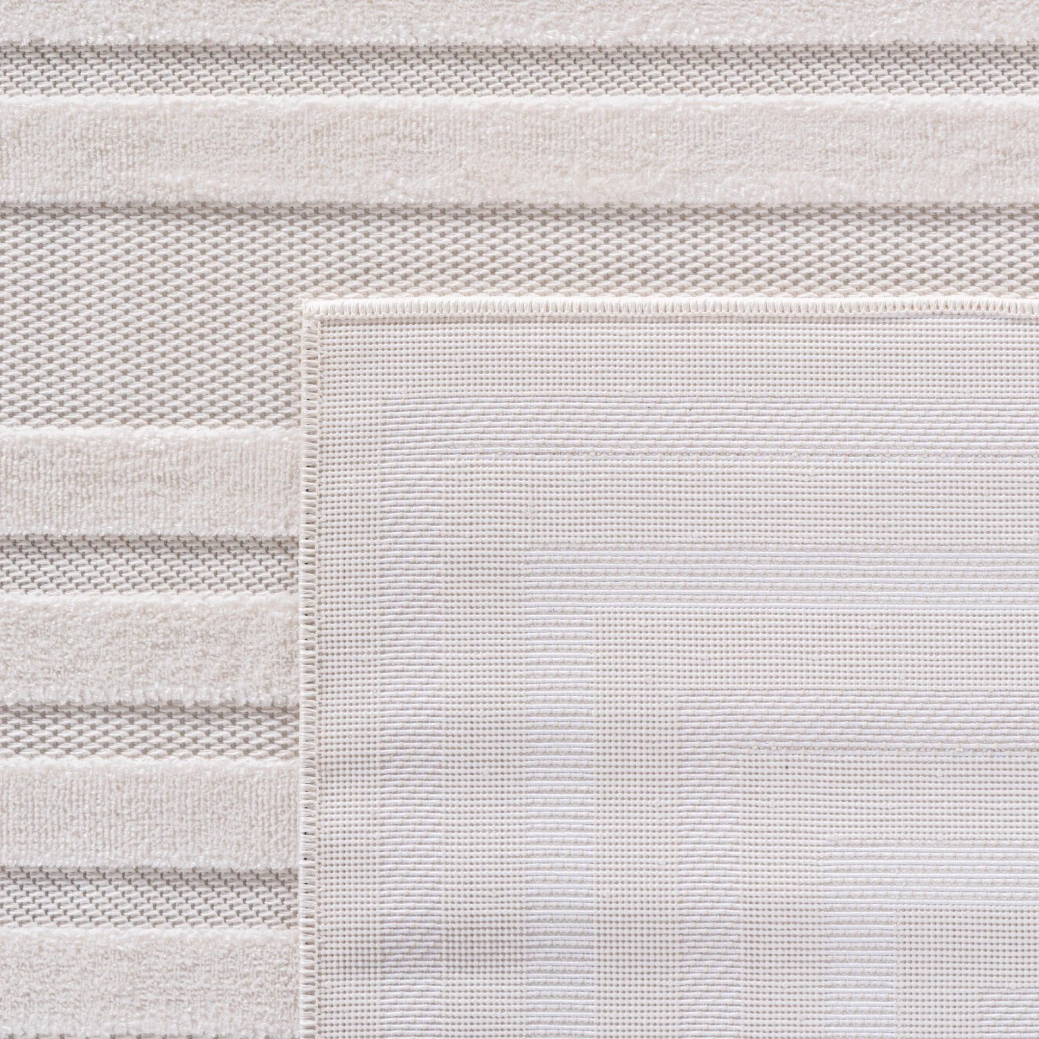 Ayyildiz In-/Outdoor-Teppich Doha creme, 120x170 cm, mit 3D-Hoch-Tief-Effekt.