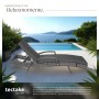 Tectake Aluminium Rattan Sonnenliege Océane Wetterfest und Uv Beständig 5 Fach Verstellbare Rückenlehne 190 x 71 x 74 50 cm Grau_4