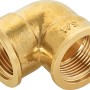 Gewinde-Winkel aus Messing, 24,1 mm (Rp 3/4) zur Verbindung von Rohren im 90-Grad-Winkel.