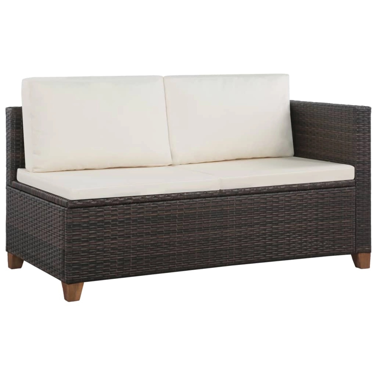 vidaXL 4-tlg Garten-Lounge-Set mit Auflagen Poly Rattan Braun Modell 14