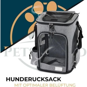 Petsworld Hunderucksack, faltbar, atmungsaktiv, mit Mesh-Einsätzen für Hunde bis 8,5 kg.