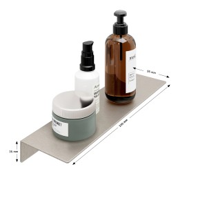 Schulte Duschablage in Edelstahloptik, Größe M, zur einfachen Klebemontage im Bad.